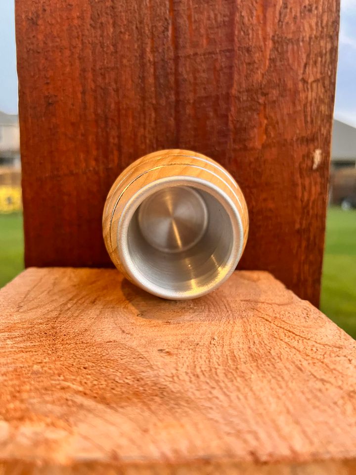 Wooden Shot Glasses Barrel.